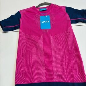 UYN Pink and Navy Athletic Shirt